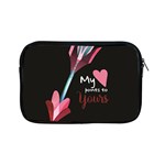 My Heart Points To Yours / Pink and Blue Cupid s Arrows (black) Apple iPad Mini Zipper Cases Front