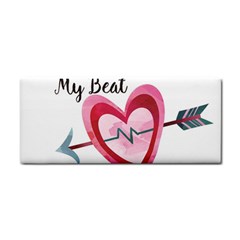 You Are My Beat / Pink And Teal Hearts Pattern (white)  Cosmetic Storage Cases by FashionFling