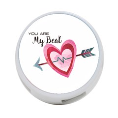 You Are My Beat / Pink And Teal Hearts Pattern (white)  4-port Usb Hub (two Sides) 