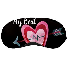 You Are My Beat / Pink And Teal Hearts Pattern (black)  Sleeping Masks by FashionFling