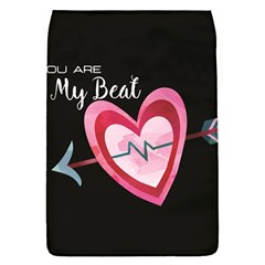 You Are My Beat / Pink And Teal Hearts Pattern (black)  Flap Covers (l)  by FashionFling