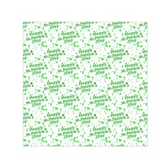 Saint Patrick Motif Pattern Small Satin Scarf (square) by dflcprintsclothing