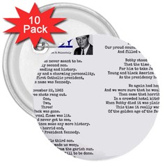 Kennedy Poem 3  Buttons (10 Pack)  by athenastemple