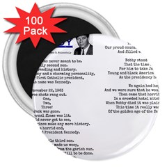 Kennedy Poem 3  Magnets (100 Pack) by athenastemple