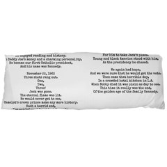 Kennedy Poem Body Pillow Case (dakimakura) by athenastemple