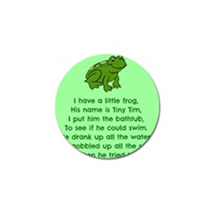 Little Frog Poem Golf Ball Marker (4 Pack) by athenastemple