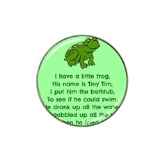 Little Frog Poem Hat Clip Ball Marker by athenastemple