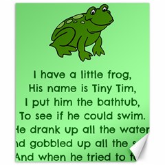 Little Frog Poem Canvas 8  X 10  by athenastemple