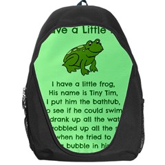 Little Frog Poem Backpack Bag by athenastemple