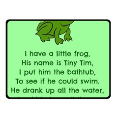 Little Frog Poem Double Sided Fleece Blanket (small)  by athenastemple