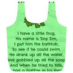 Little Frog Poem Full Print Recycle Bags (l)  by athenastemple