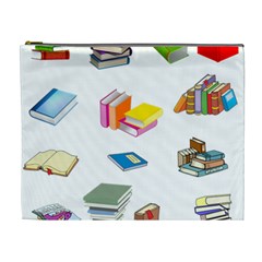 Bookworm Pattern Cosmetic Bag (XL)