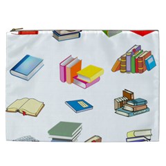 Bookworm Pattern Cosmetic Bag (XXL) 