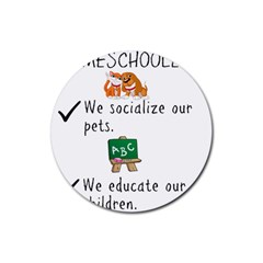 Homeschoolers Socialize Rubber Coaster (round)  by athenastemple