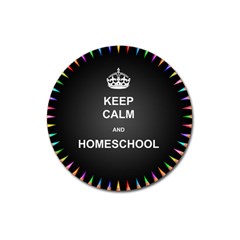 Keepcalmhomeschool Magnet 3  (round) by athenastemple