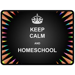 Keepcalmhomeschool Double Sided Fleece Blanket (large)  by athenastemple