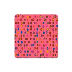 Circles Abstract Circle Colors Square Magnet by Nexatart