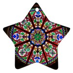 Church Window Window Rosette Star Ornament (Two Sides) Front