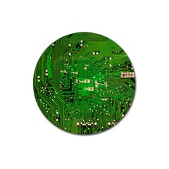 Circuit Board Magnet 3  (round) by Nexatart
