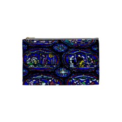 Church Window Canterbury Cosmetic Bag (small)  by Nexatart