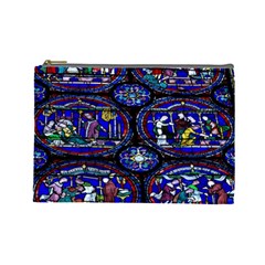 Church Window Canterbury Cosmetic Bag (large)  by Nexatart