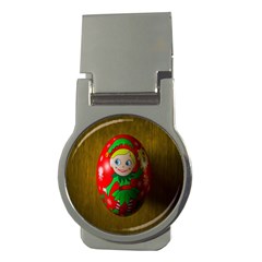 Christmas Wreath Ball Decoration Money Clips (round)  by Nexatart