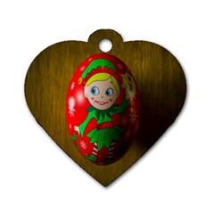 Christmas Wreath Ball Decoration Dog Tag Heart (two Sides) by Nexatart
