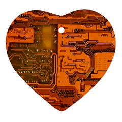 Circuit Ornament (heart) by Nexatart