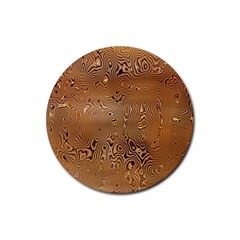 Circuit Board Pattern Rubber Coaster (round)  by Nexatart