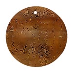 Circuit Board Pattern Round Ornament (Two Sides) Back