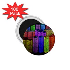 City Metropolis Sea Of Light 1 75  Magnets (100 Pack)  by Nexatart