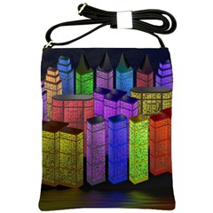 City Metropolis Sea Of Light Shoulder Sling Bags by Nexatart