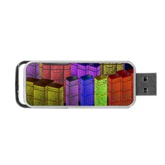 City Metropolis Sea Of Light Portable Usb Flash (one Side) by Nexatart