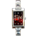 Clifton Mill Christmas Lights Rectangle Italian Charm Watch Front