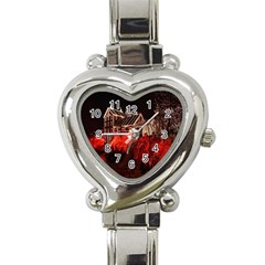 Clifton Mill Christmas Lights Heart Italian Charm Watch by Nexatart