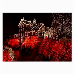 Clifton Mill Christmas Lights Large Glasses Cloth by Nexatart