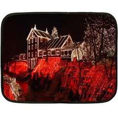 Clifton Mill Christmas Lights Fleece Blanket (mini) by Nexatart