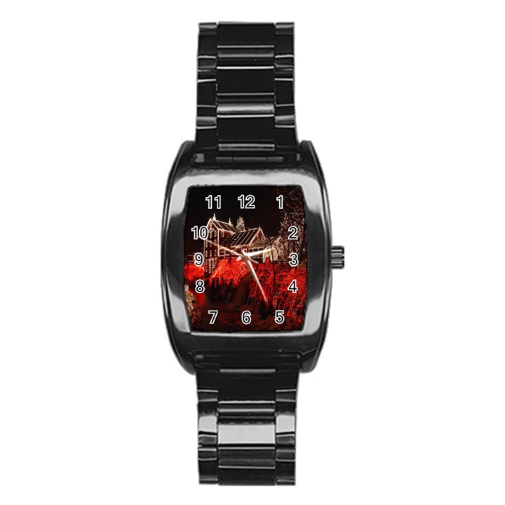 Clifton Mill Christmas Lights Stainless Steel Barrel Watch