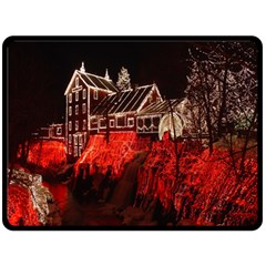 Clifton Mill Christmas Lights Double Sided Fleece Blanket (large)  by Nexatart