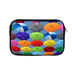 Color Umbrella Blue Sky Red Pink Grey And Green Folding Umbrella Painting Apple Macbook Pro 13  Zipper Case by Nexatart