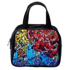 Colorful Graffiti Art Classic Handbags (one Side)