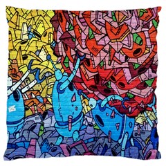 Colorful Graffiti Art Standard Flano Cushion Case (one Side)