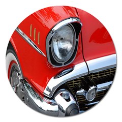 Classic Car Red Automobiles Magnet 5  (round) by Nexatart