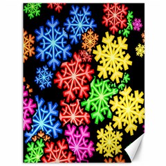 Colourful Snowflake Wallpaper Pattern Canvas 36  X 48   by Nexatart