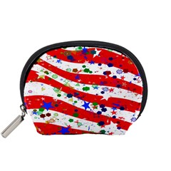 Confetti Star Parade Usa Lines Accessory Pouches (small)  by Nexatart