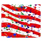 Confetti Star Parade Usa Lines Double Sided Flano Blanket (Small)  50 x40  Blanket Back