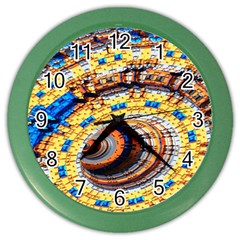 Complex Fractal Chaos Grid Clock Color Wall Clocks