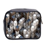 Cube Design Background Modern Mini Toiletries Bag 2-Side Back