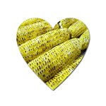 Corn Grilled Corn Cob Maize Cob Heart Magnet Front