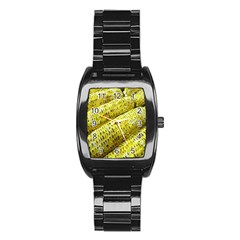 Corn Grilled Corn Cob Maize Cob Stainless Steel Barrel Watch by Nexatart